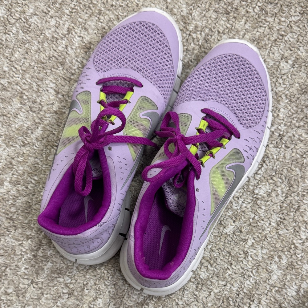 Nike Women's Lavender and Lime Athletic Shoes